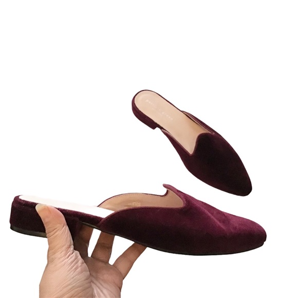 Patricia Green 9 Gianna Slip On Velvet Wine Mules - Picture 1 of 9